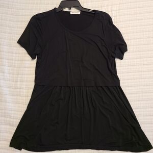 Bearsland Nursing Top Short Sleeve Black Size Large